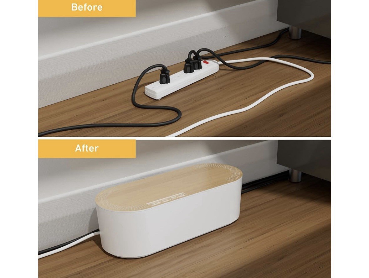 D-Line Cable Management Box Hide And Conceal Power Strips Electrical Cords