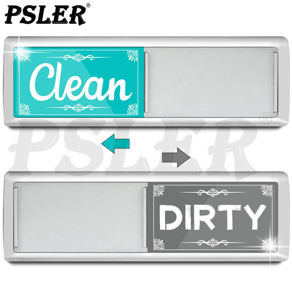 Clean Dirty Dishwasher Non Scratch Magnet Magnetic Backing Washing Running Sign