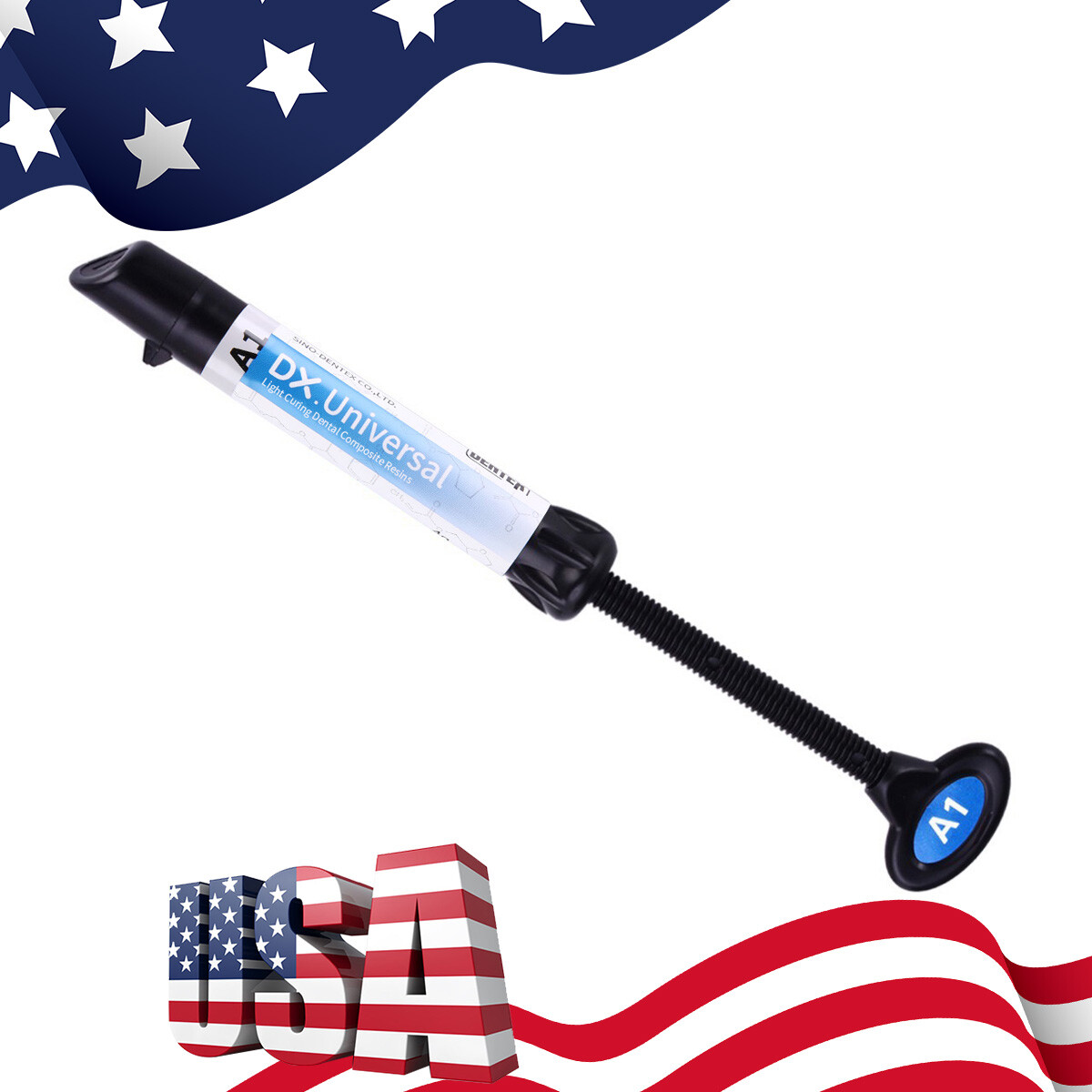 DENTEX Universal Dental Light Cure Hybrid Composite Resin A1/A2/A3/A3.5/B1/B2