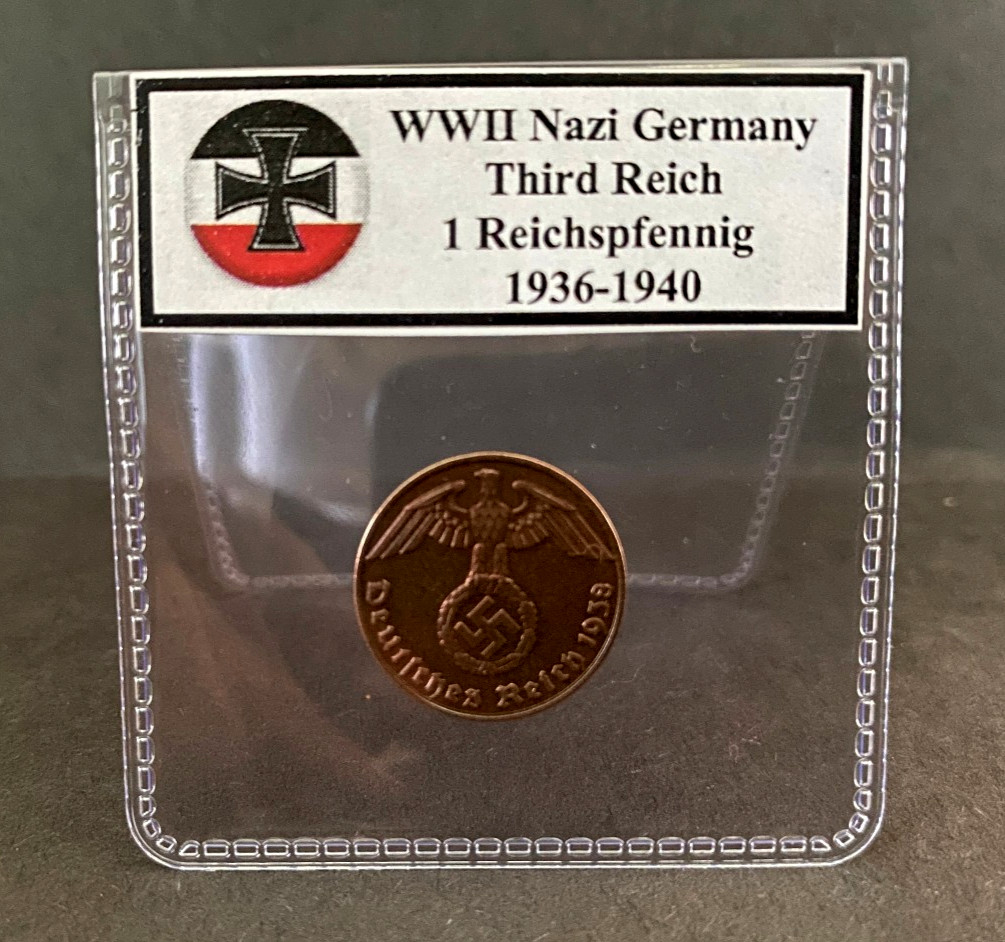 Germany WWII Era Third Reich Nazi Genuine 1 Reichspfennig Coin 1936-1940 Bronze