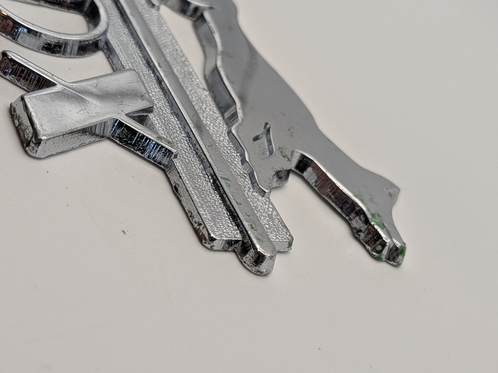 Vintage FOX Chevrolet Baltimore MD Car Dealership Emblem Chrome 4.25"x2.25"