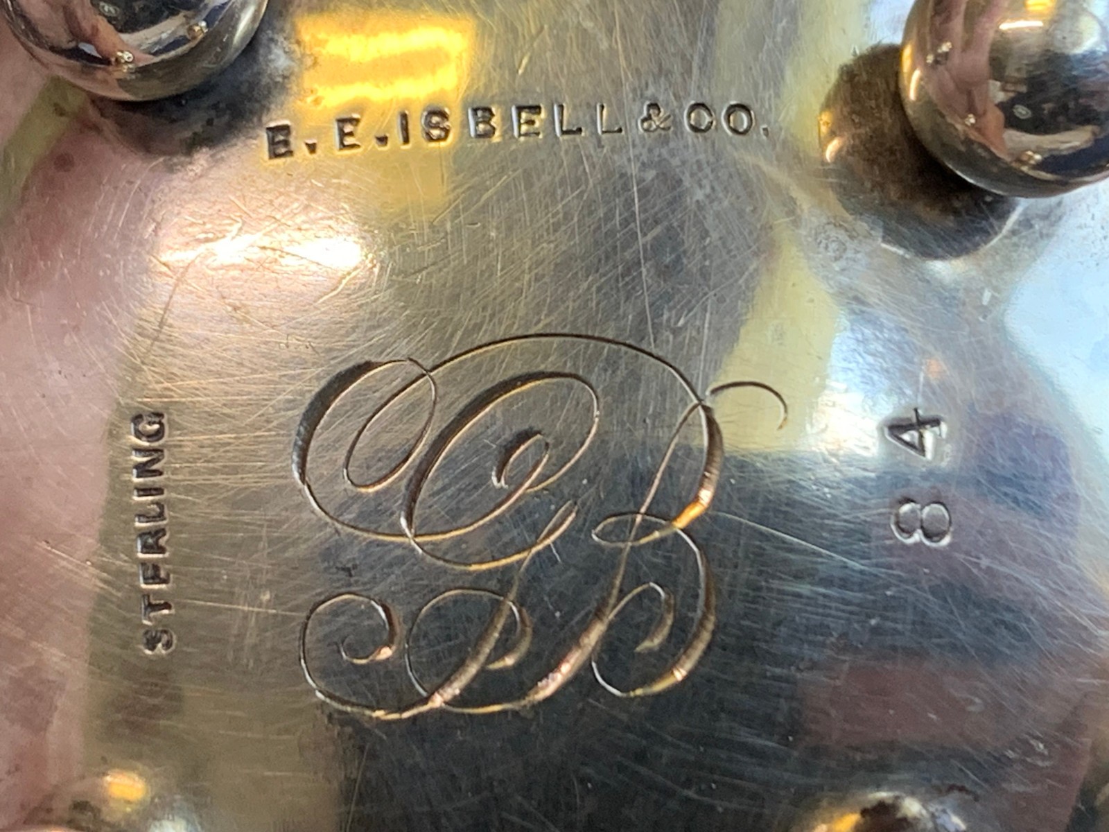 Antique Sterling Silver Condiment Dish Master Salt Cellar 38.9g Floral Repousse