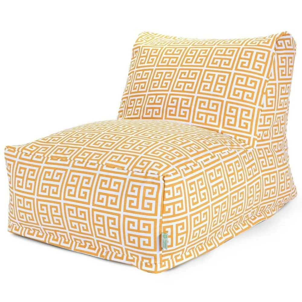Nautical Yellow Bean Bag Chair Outdoor Sofa Patio Pool Side Seat Back Rest Deck