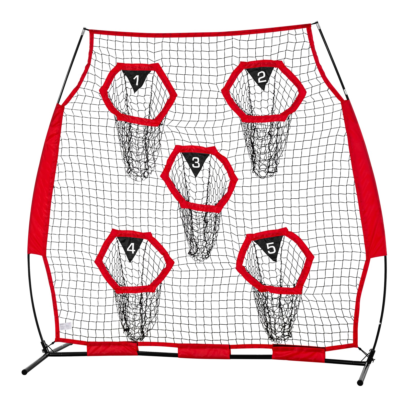 Uimoso 6x6 ft Portable Football Throwing Net for QB Training and Practice - Red