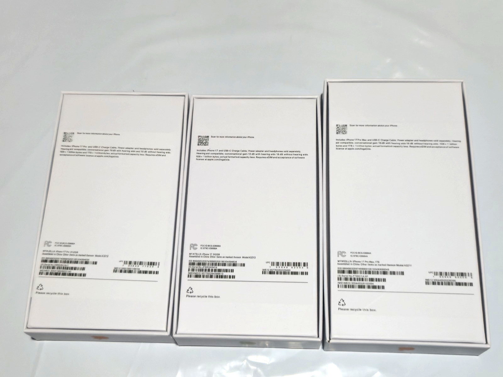 iPhone 17 Pro Max iPhone 17 Empty Box Factory Paper Box Screen