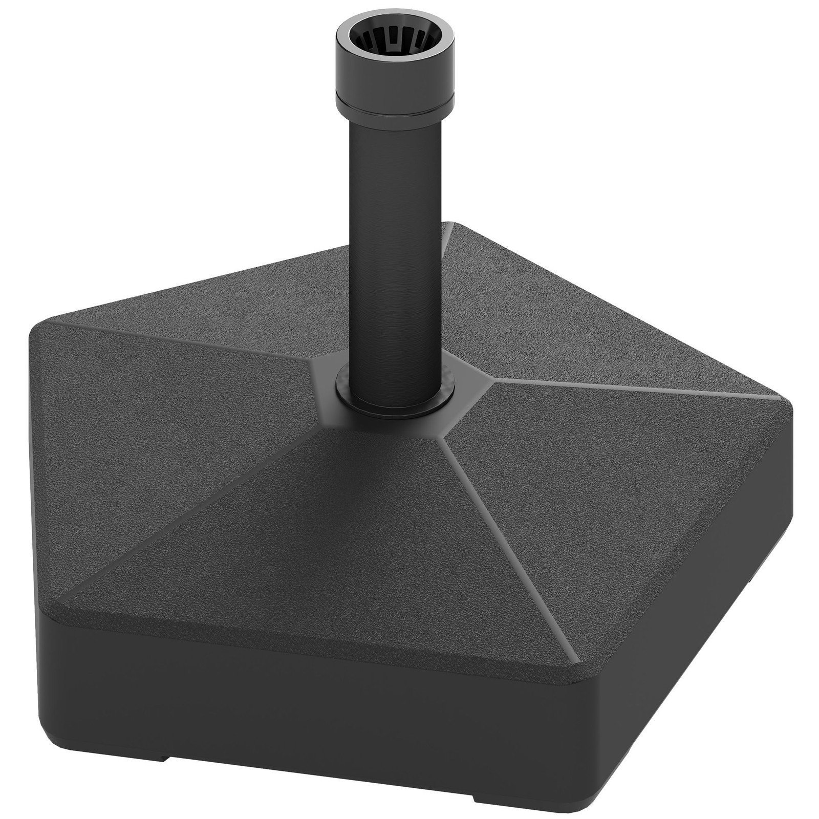 Outdoor Patio Umbrella Base Stand Heavy Duty Fillable 42lbs Garden Pool Black