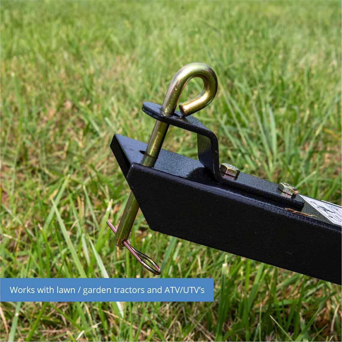 Titan Attachments 400 LB (10 Cu. Ft.) Economy Poly Dump Cart for Lawn Tractor