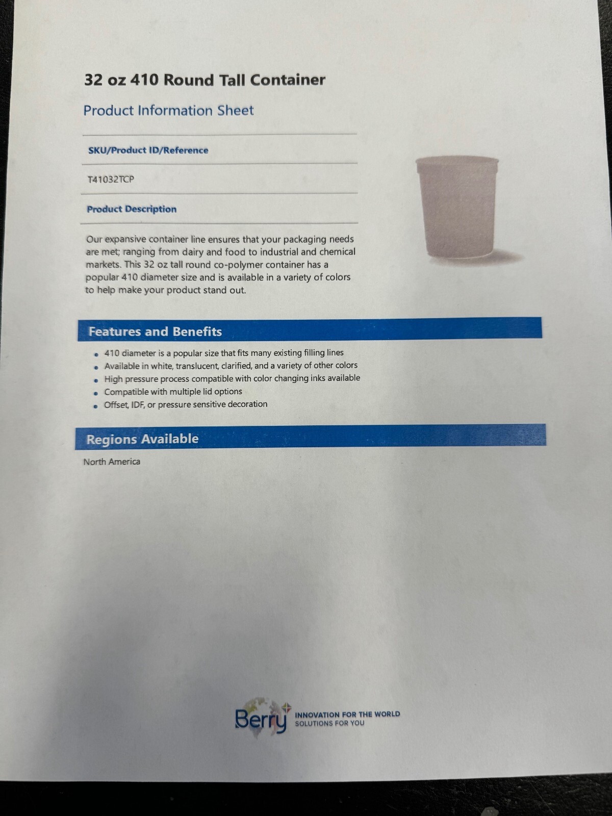 32oz Deli Container Freezer Grade