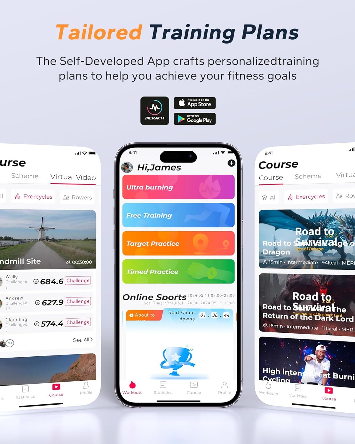 MERACH S26 Pro Exercise Magnetic Stationary Bike Low Noise Indoor Cycling Bike