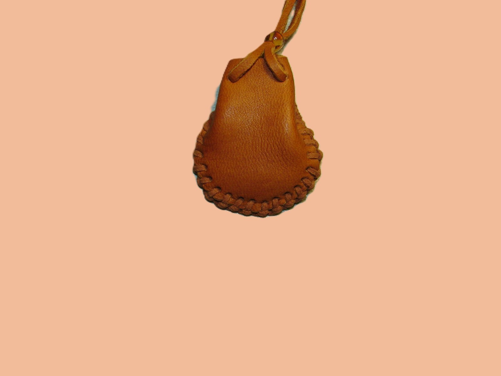 Deerskin Leather Medicine Bag, Native American Style Necklace Pouch, 2 "