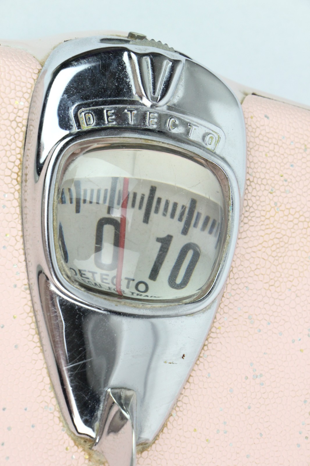 VINTAGE MID CENTURY MODERN DETECTO BATHROOM SCALE PINK MCM HOME DECOR ATOMIC