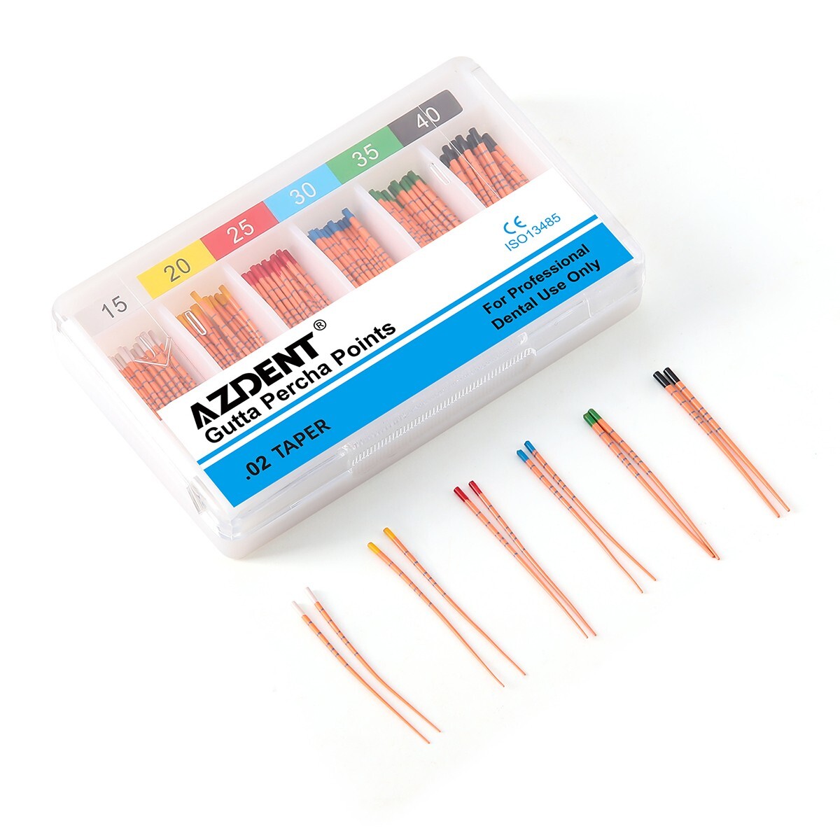 Dental Endodontics Gutta Percha Points With Scale Taper 02 04 06 F1F2F3 Root