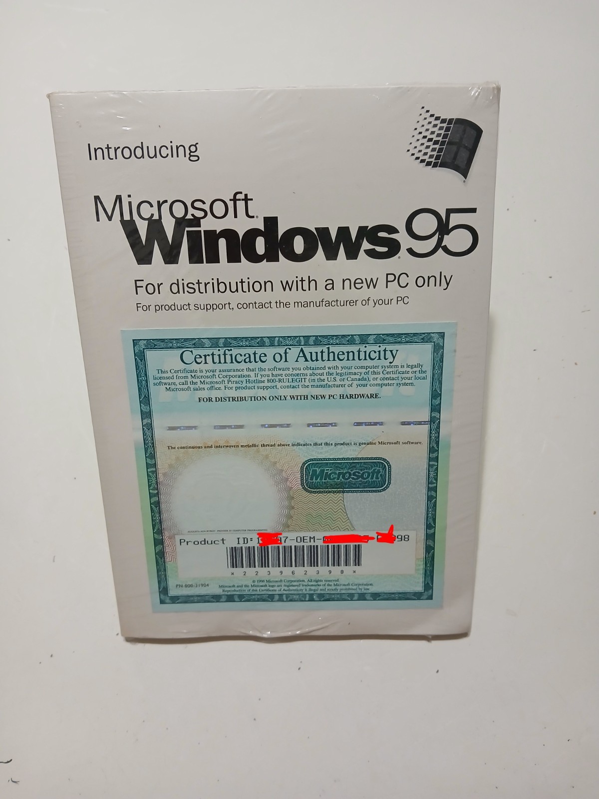 Vintage Microsoft Windows 95 New OEM Booklet with COA & Product Key Sealed!