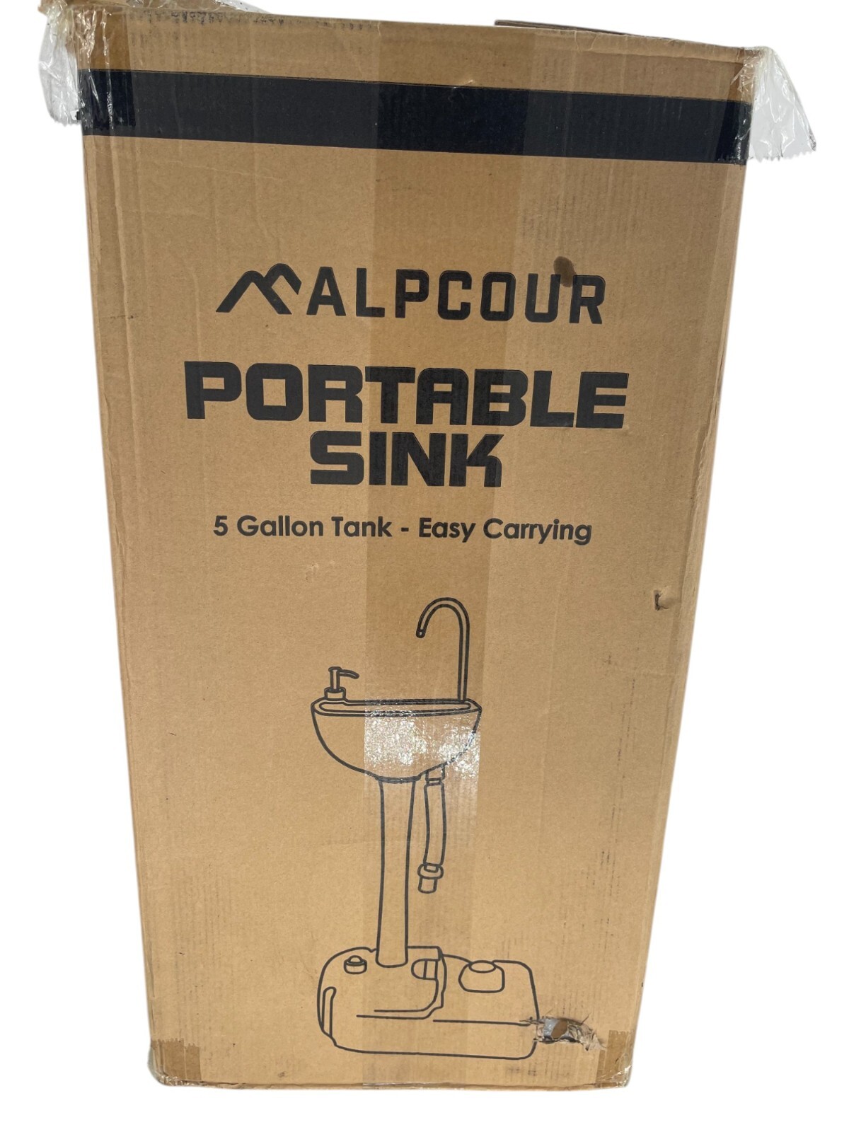 Alpcour Portable Camping Sink Travel Hygiene Station Basin 5 Gallon Water Capaci