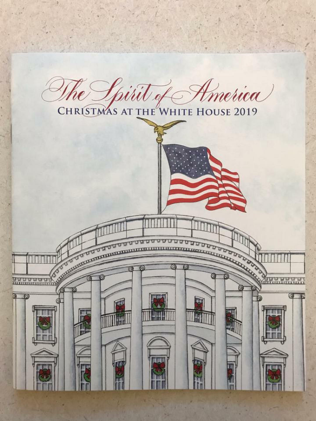 2019 White House Christmas Holidays Tour Book Program Donald Melania Trump POTUS