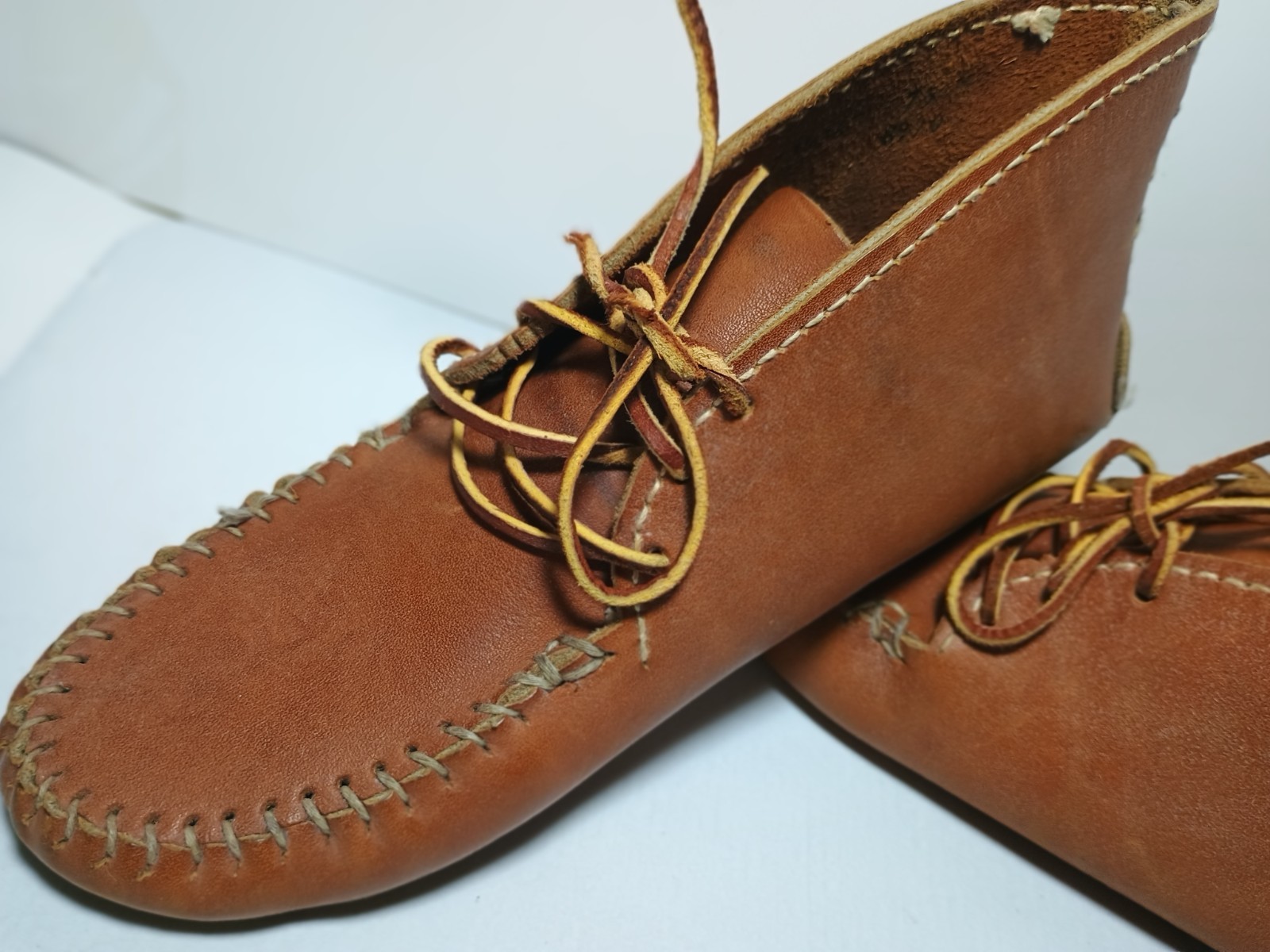 Vtg 70'S Wrangler Navajo Stylea Women's Moccasins Brown Leather Rare