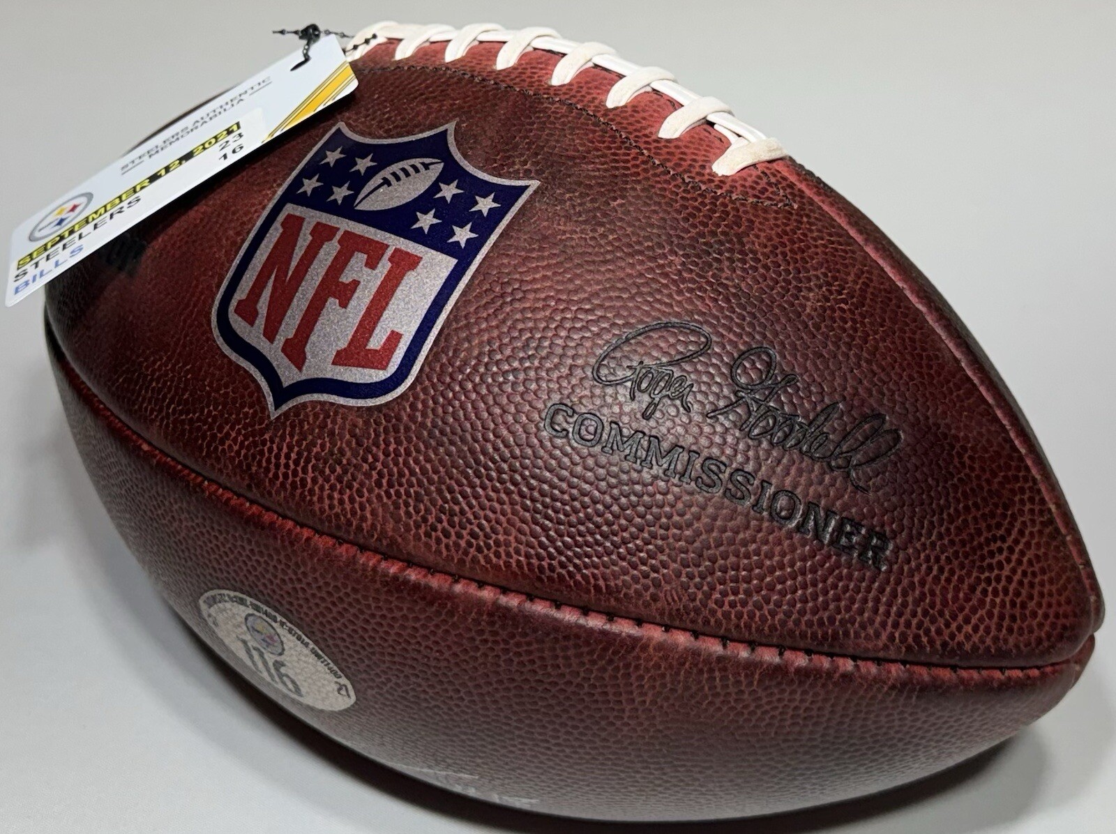 Steelers Game Used Ben Roethlisberger Touchdown TD Pass Football 9/12/21 Bills