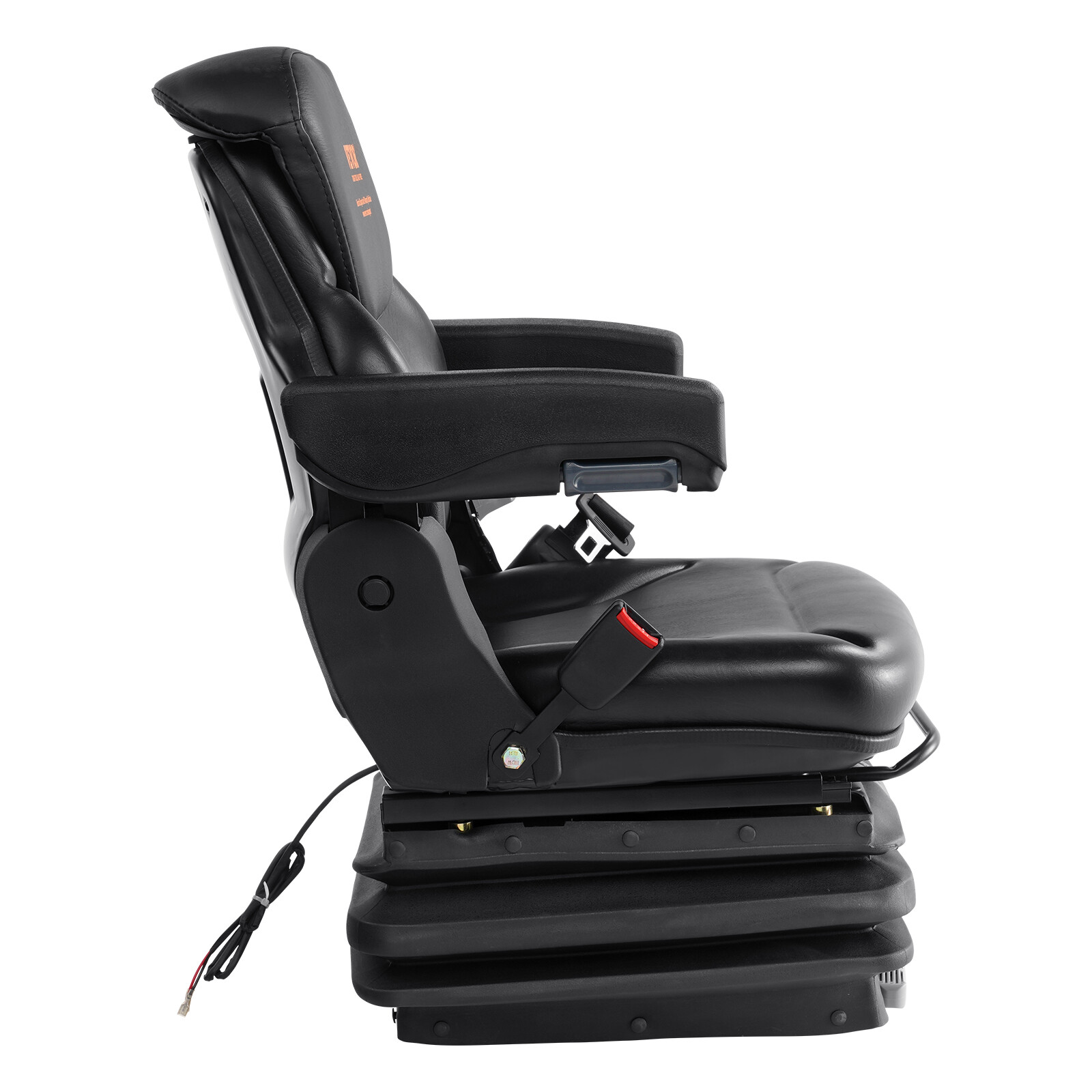 VEVOR Universal Forklift Seat Adjustable Tractor Seat with Seatbelt Armrests