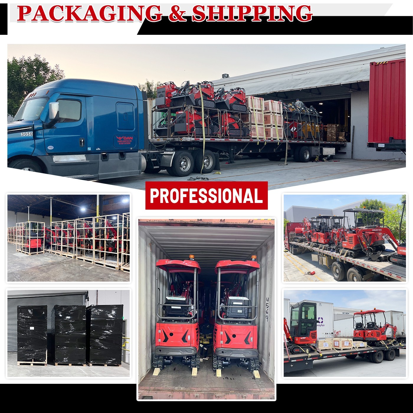 HY480C FREE SHIP/unloading Mini Skid Steer Loader 23HP +Grapple+Stump Crusher