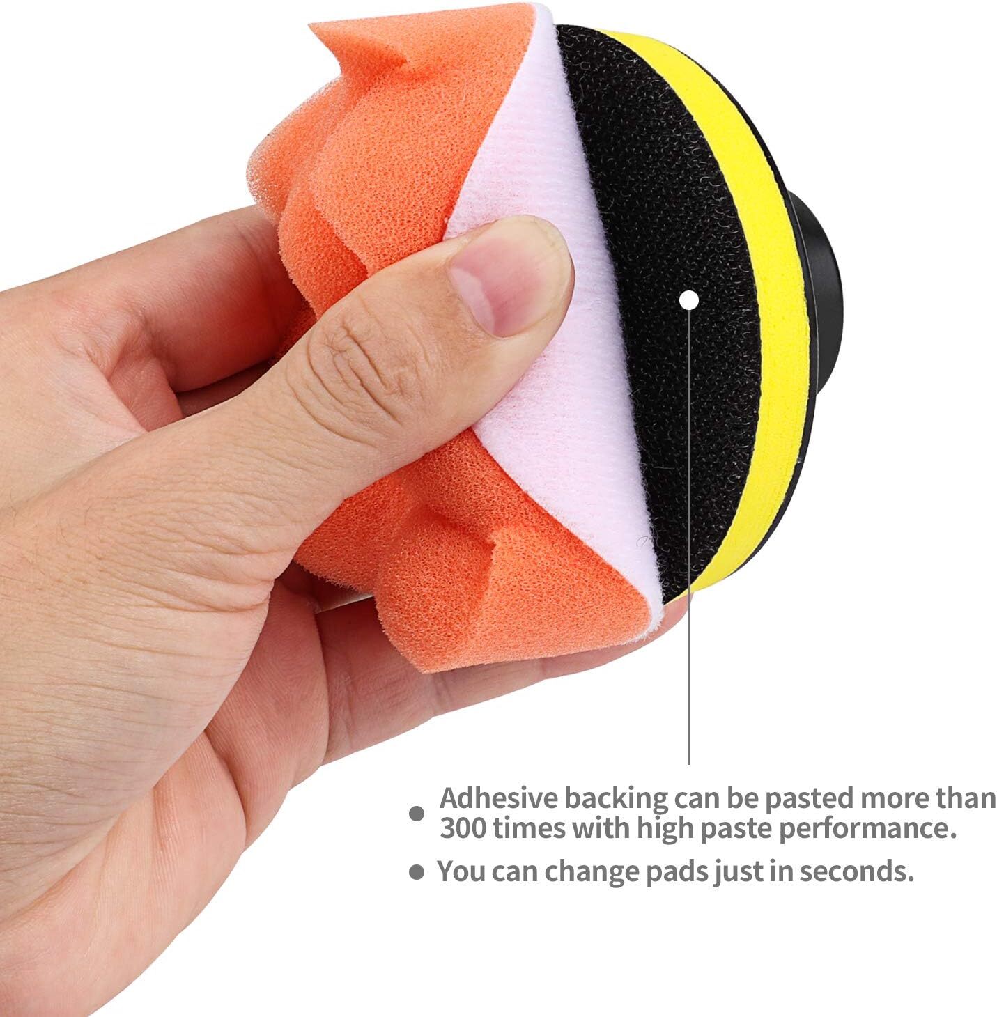 3 Inch Car Buffing Pads Polishing 22PCS for Drill Sponge Kit Waxing Foam Polishe