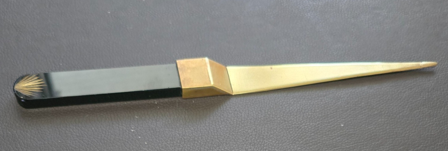 Antique Art Deco Desk Set, Calligraphy Set, Gold Sunburst Details, Stunning!