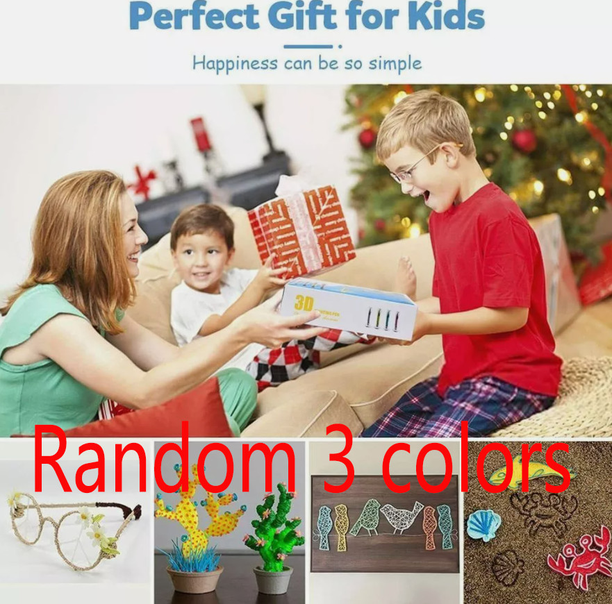 3D Printing Pen Set 3D Drawing Pen with Led Display 3 Color Filament Kid Gift