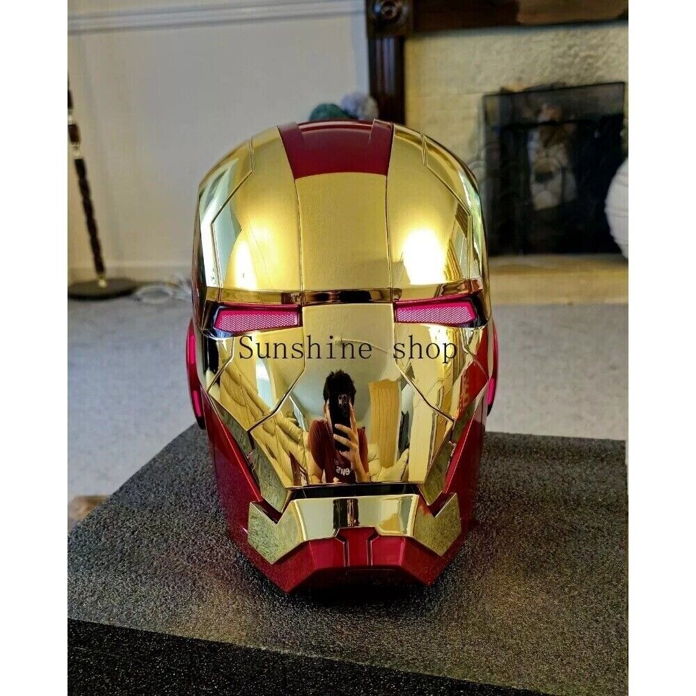 Autoking Iron Man MK5 Gold Electronic Helmet Mask with Voice Activation