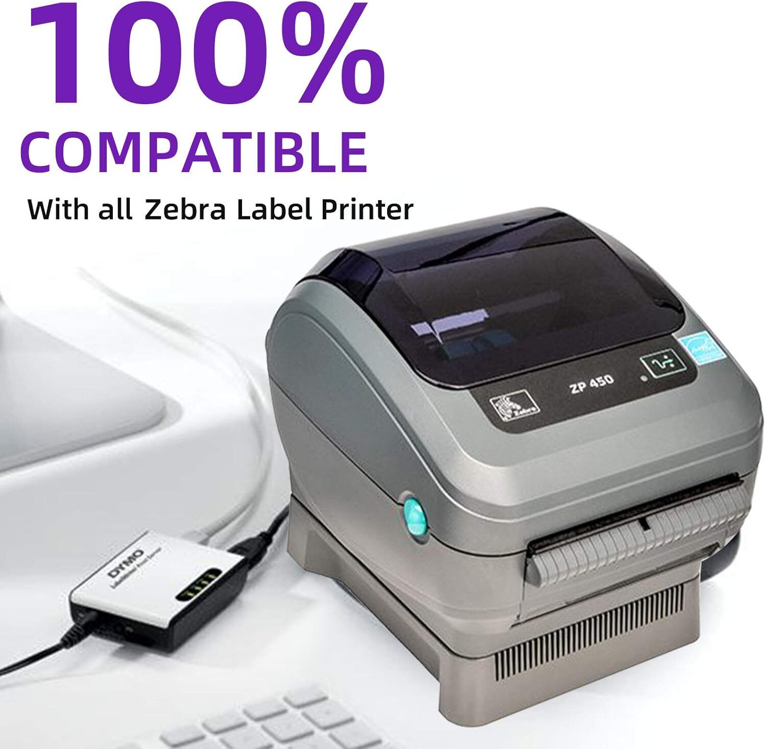 500 4" x 6" Fanfold Direct Thermal Shipping Labels Perforated for Zebra & Rollo