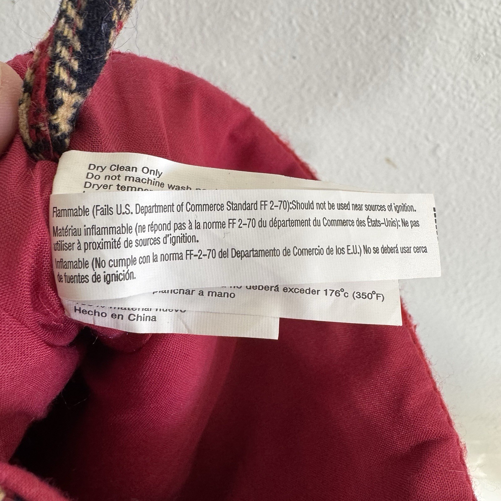 Plush 3D Folk Art Primitive Patchwork Christmas Stocking Set Of 2