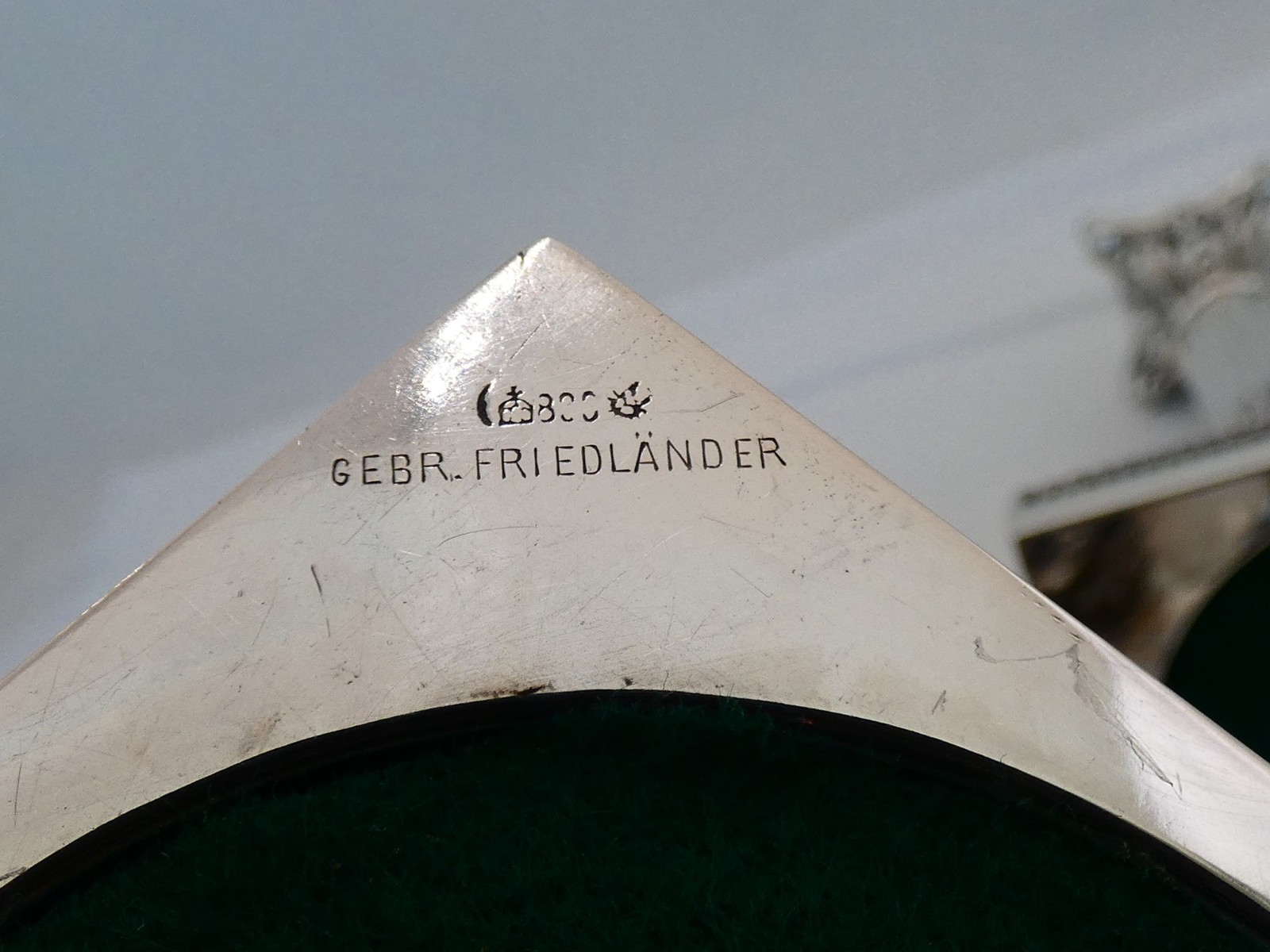 Pair of Antique Germany Silver Friedlander Column Candlesticks RB-13