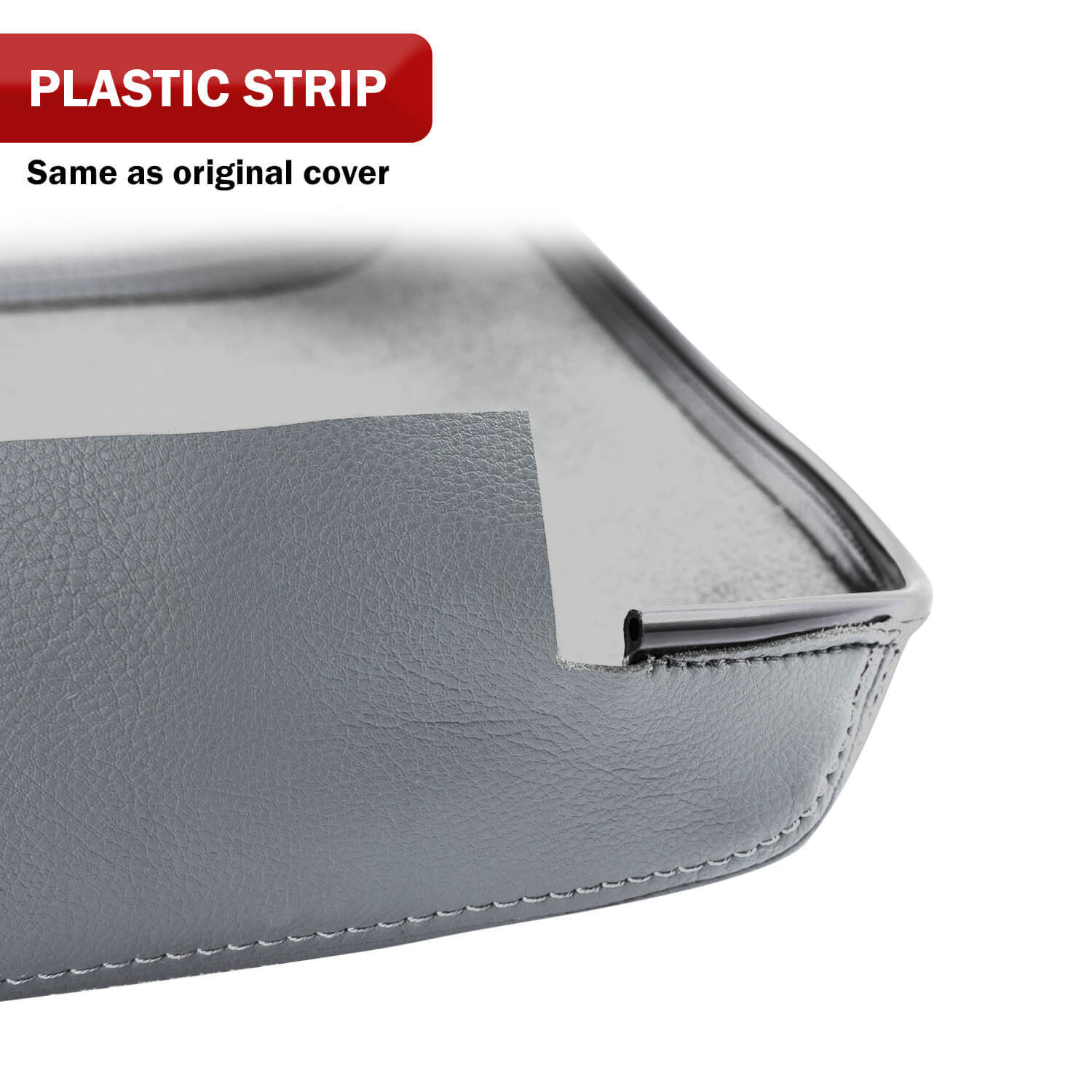 Fits 2002-2008 Dodge Ram 1500 2500 3500 Console Lid Armrest Cover Leather Gray