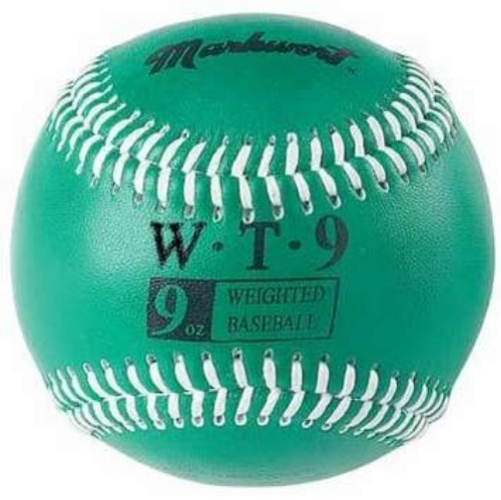 9 oz Ounce Weighted Strength TRAINING Ball Pitcher Pitching BASEBALL Green