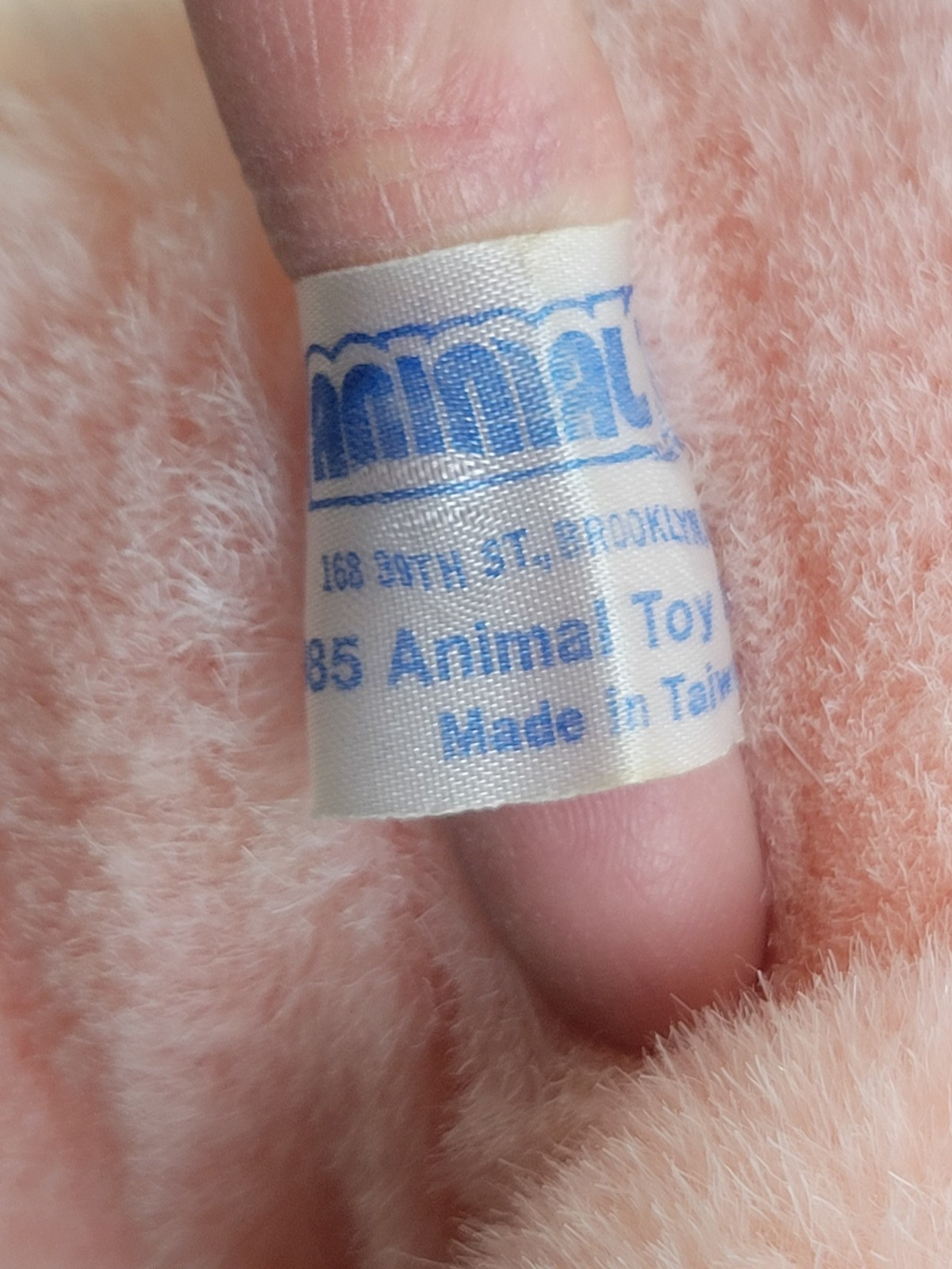 Vtg 1985 Pink Teddy Bear Plush Animal Toy Soft Cute Adorable Stuffed