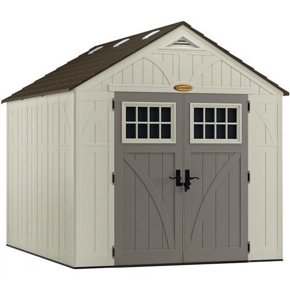 Suncast Metal and Resin Storage Shed 8ft x 10ft Vanilla New
