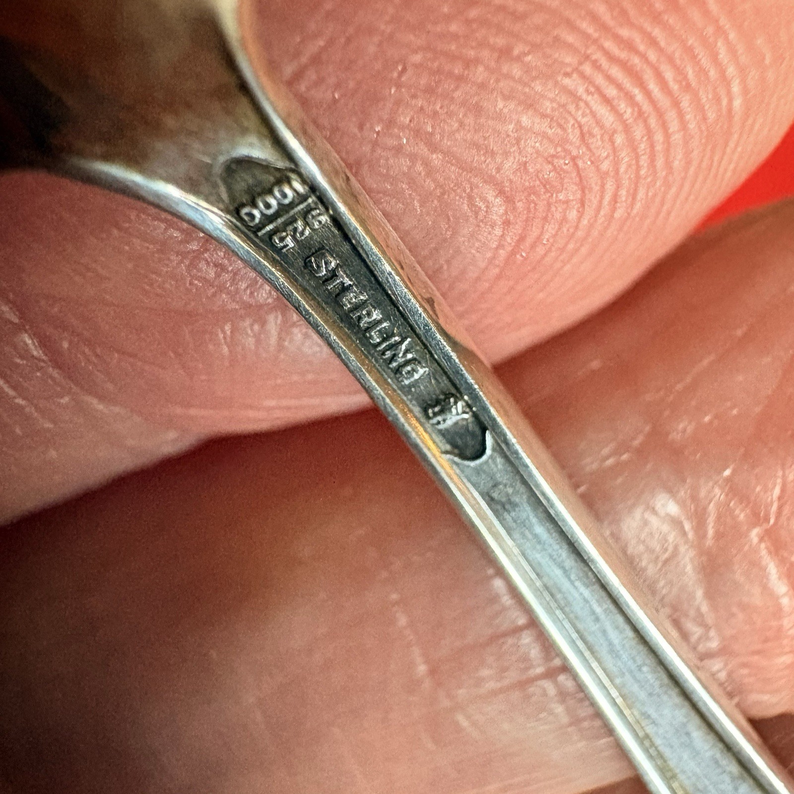 Vintage Sterling Silver Salt Spoon Set Of 8 Classic Design Gold Washed Bowl. mon