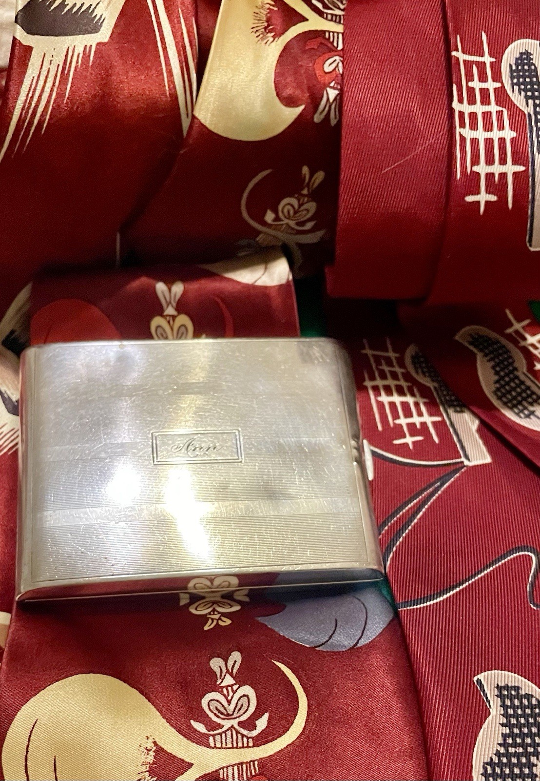 R Blackinton Co Cigarette Case Sterling Silver Vintage