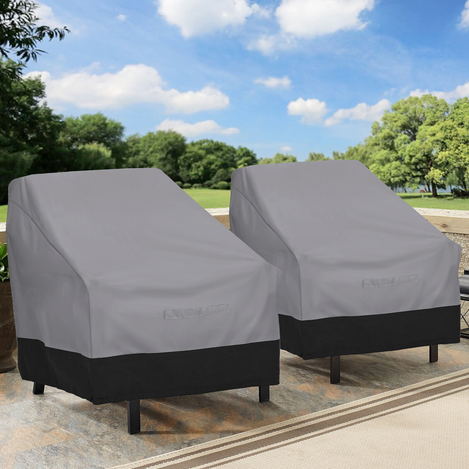 Waterproof Chair Cover High Back Outdoor Patio Garden Lawn Furniture Protector