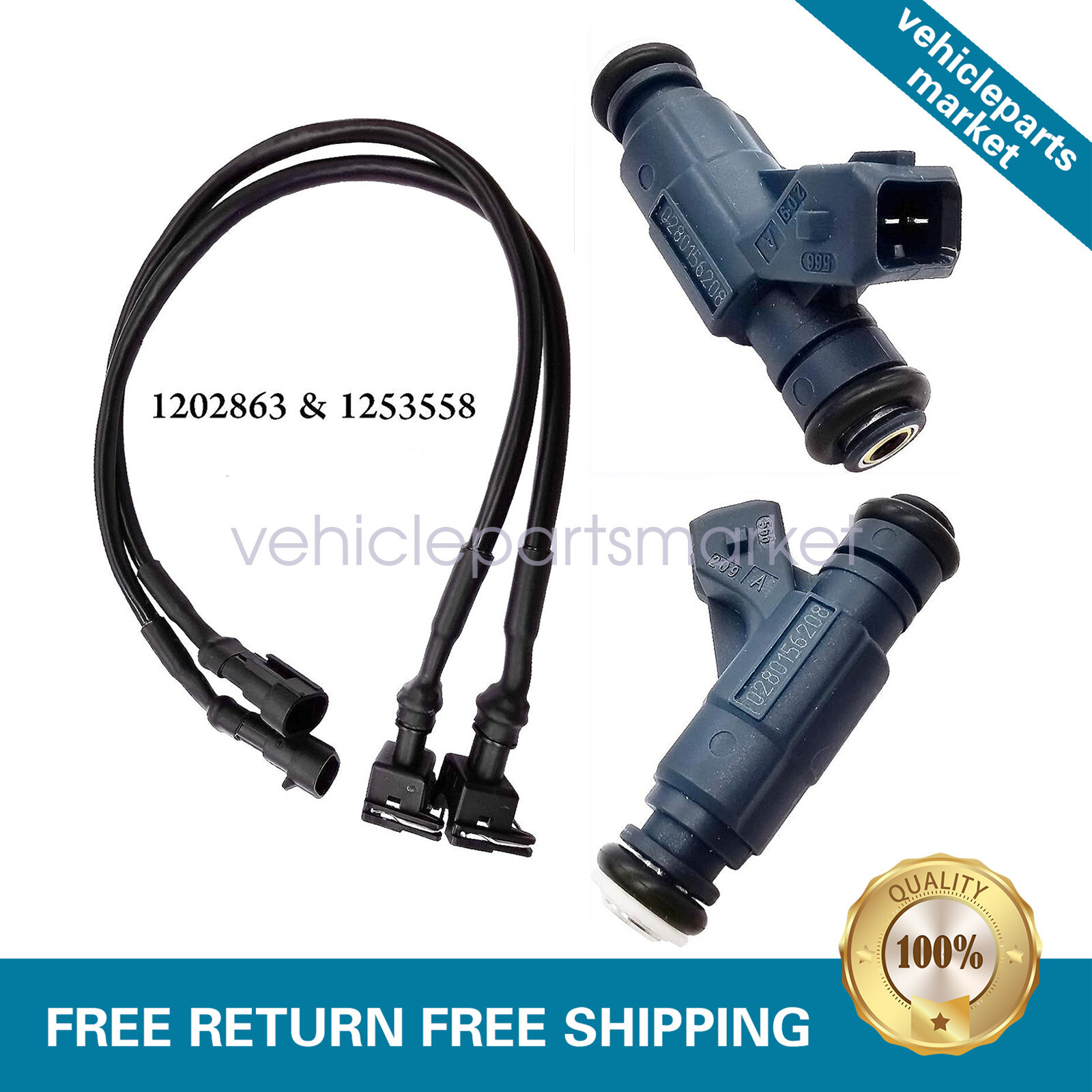 For Polaris RZR Sportsman Ranger EFI 700 800 2005-2014 Fuel Injector Set 1202863