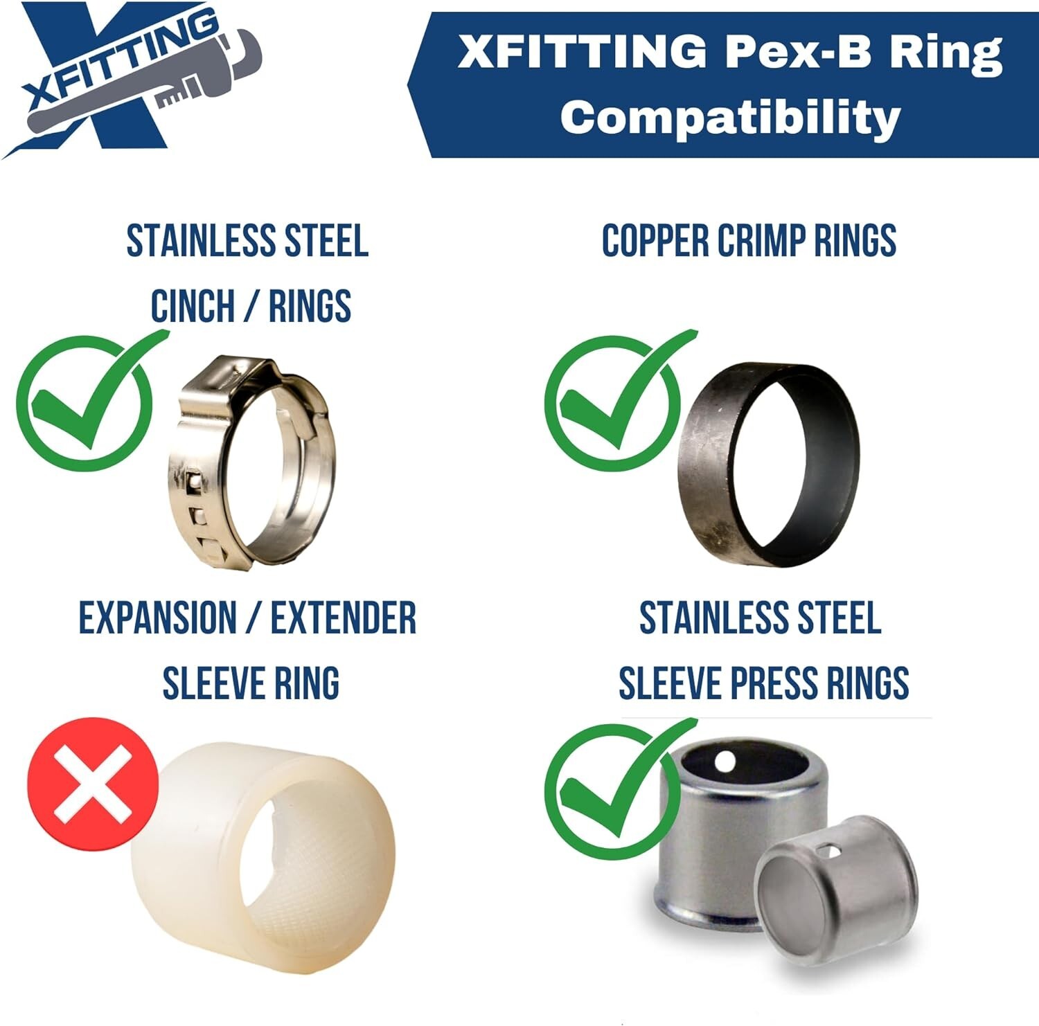 10 Pcs XFITTING 3/4" Pex Elbow, Lead Free Brass, Pex Barb Crimp Fittings