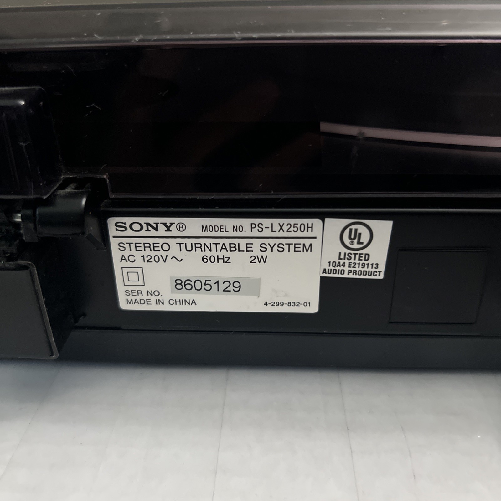 Sony PS-LX250H Stereo Full Automatic Turntable System Record Player WORKS EUC