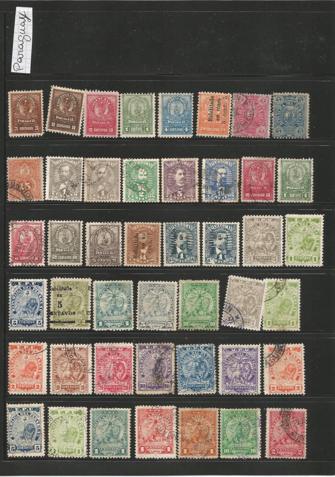 Paraguay old collection from 1879 officials telegraph MNG-MH-U