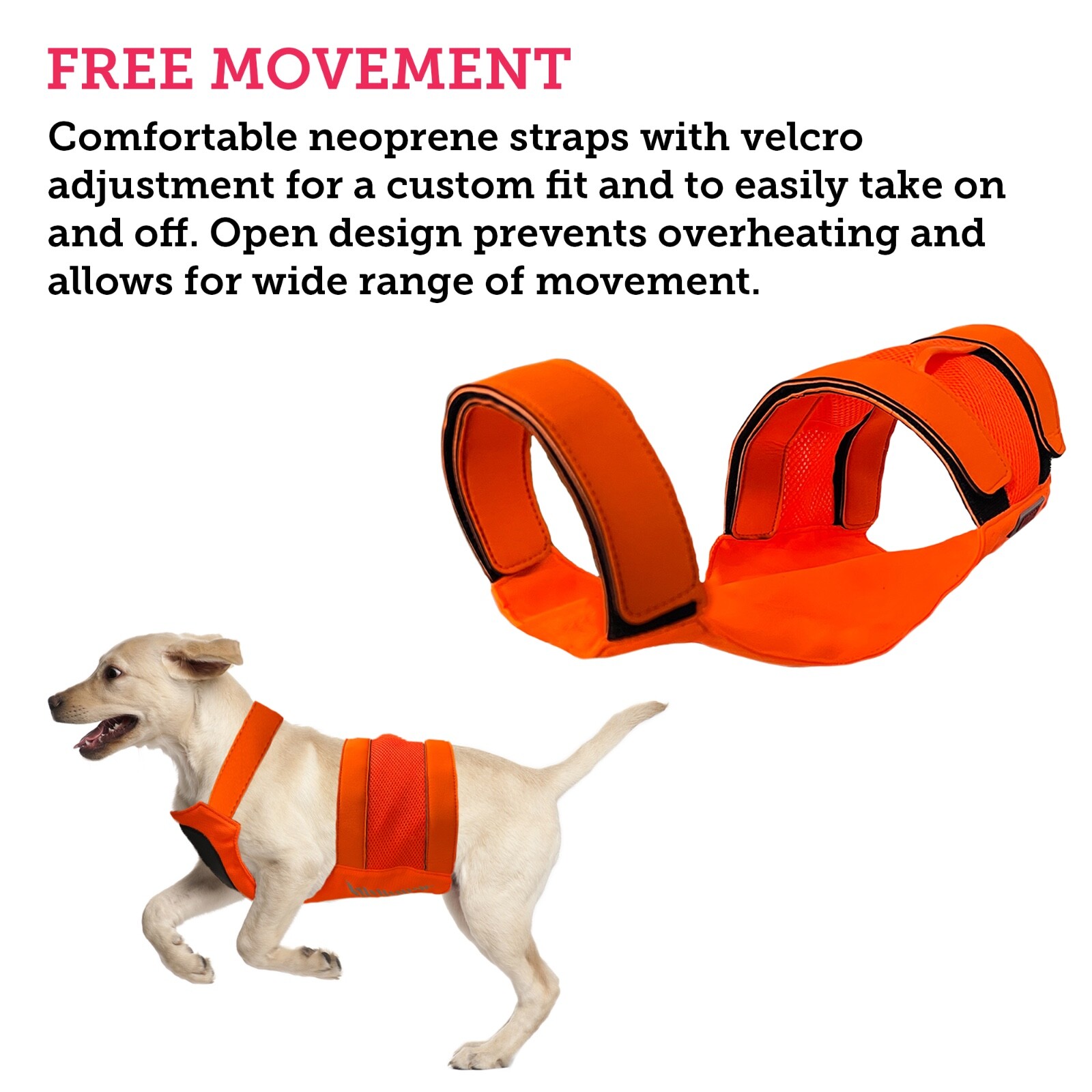 Kong Reflective Dog Hunting Safety Vest High Visibility Outdoor Walking Harness