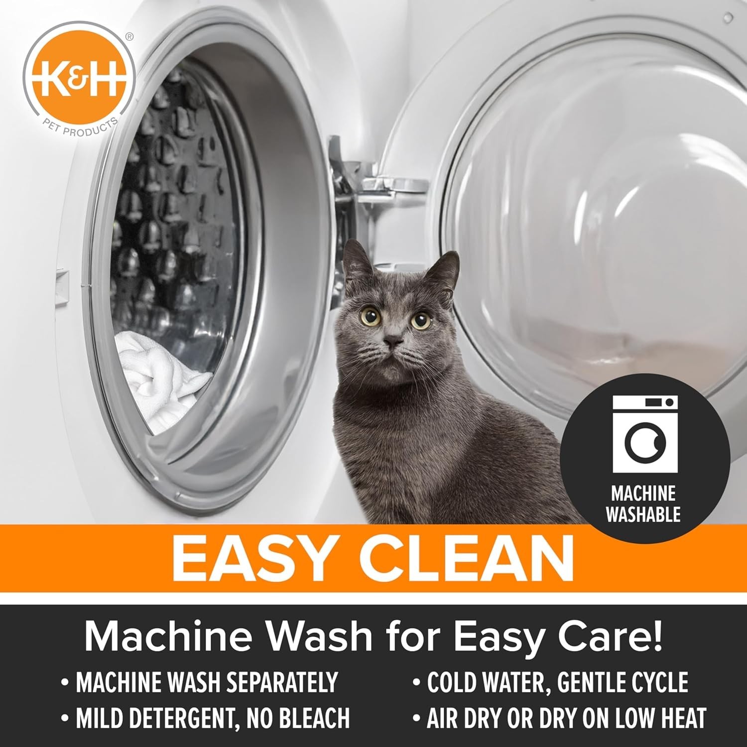 Reversible Heated Cat & Dog Bed Mat - Machine Washable 21x17