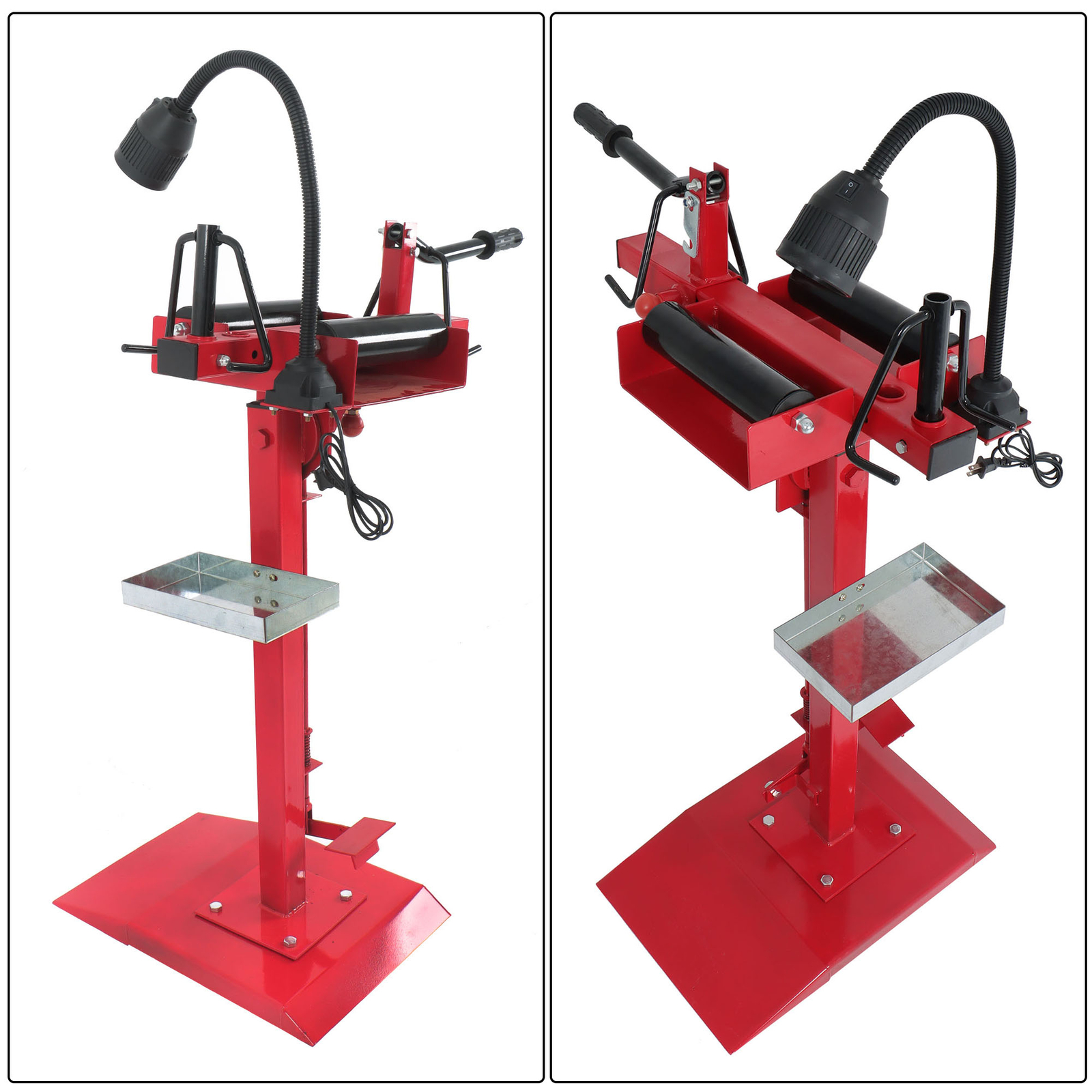 Manual Car Tire Spreader Tool Heavy Duty Tire Changer Repair Tires w/ Led Light