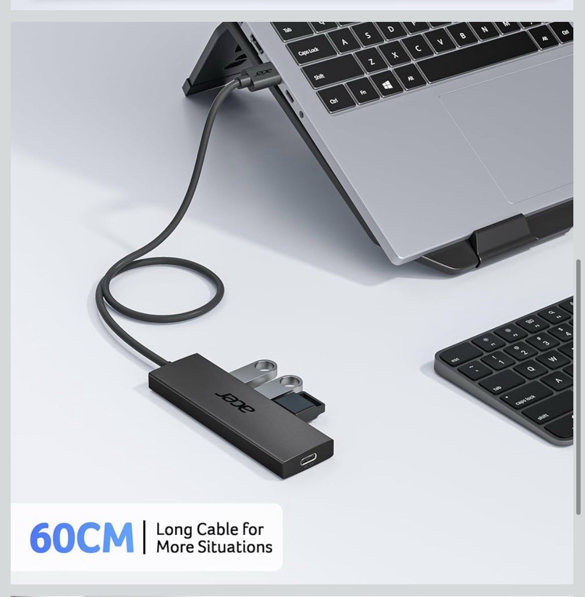 Acer USB Hub 4 Ports, Multiple USB 3.0 Hub, USBA Splitter for Laptop with Typ...