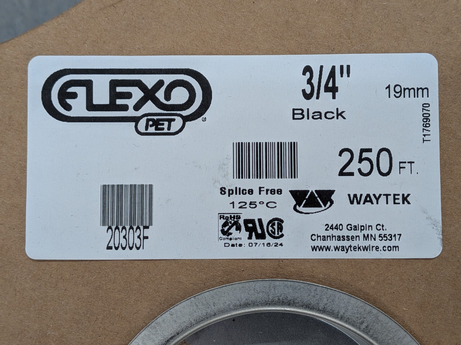 FLEXO PET 3/4"/19mm Expandable Braided Sleeving 250' Spool NEW, Free Shipping