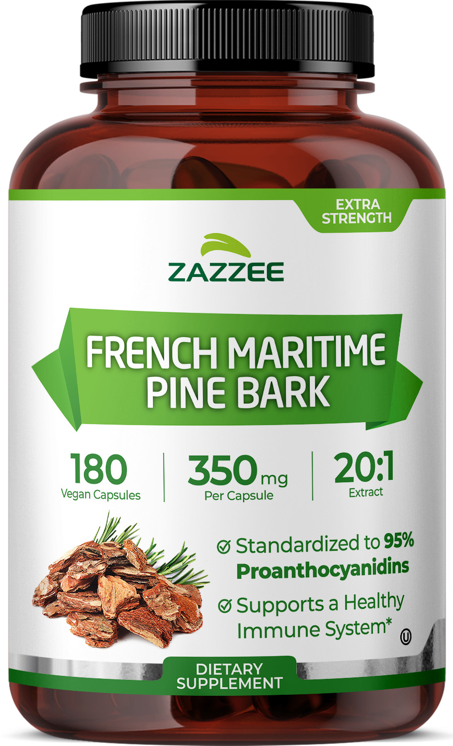 Extra Strength French Maritime Pine Bark Extract, Pycnogenol, 350 mg, Kosher