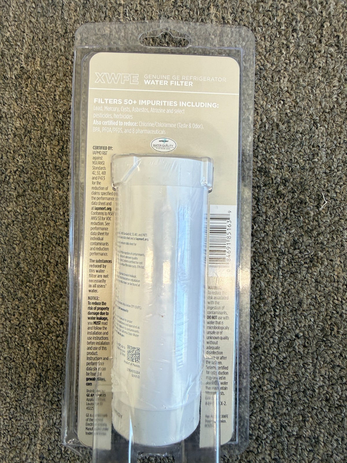 GE XWFE Genuine Refrigerator Water Filter ( WITH CHIP), 100% Authentic