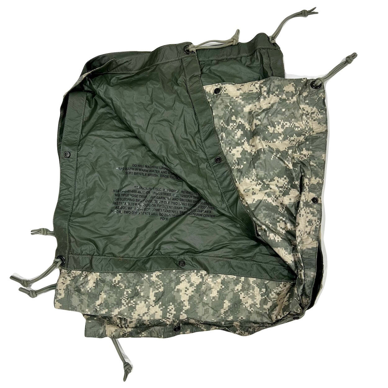 US Military GI Army Field Tarp Reversible