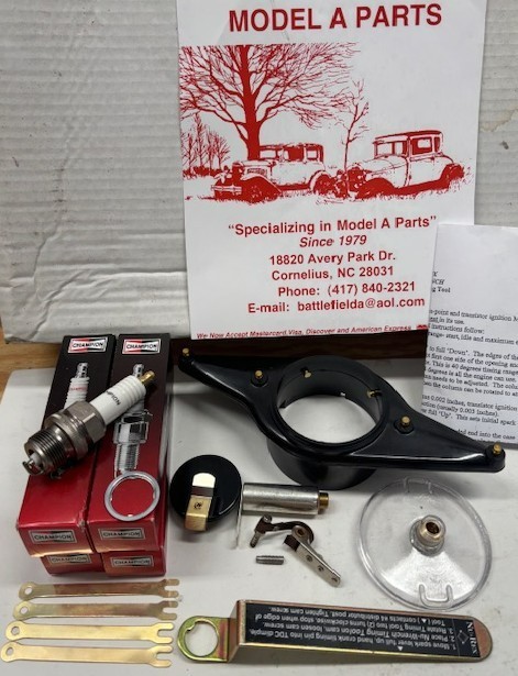 1928-1931 Model A Ford Deluxe Tune-up Kit with Nu-Rex Timing Tool and Clear Cap